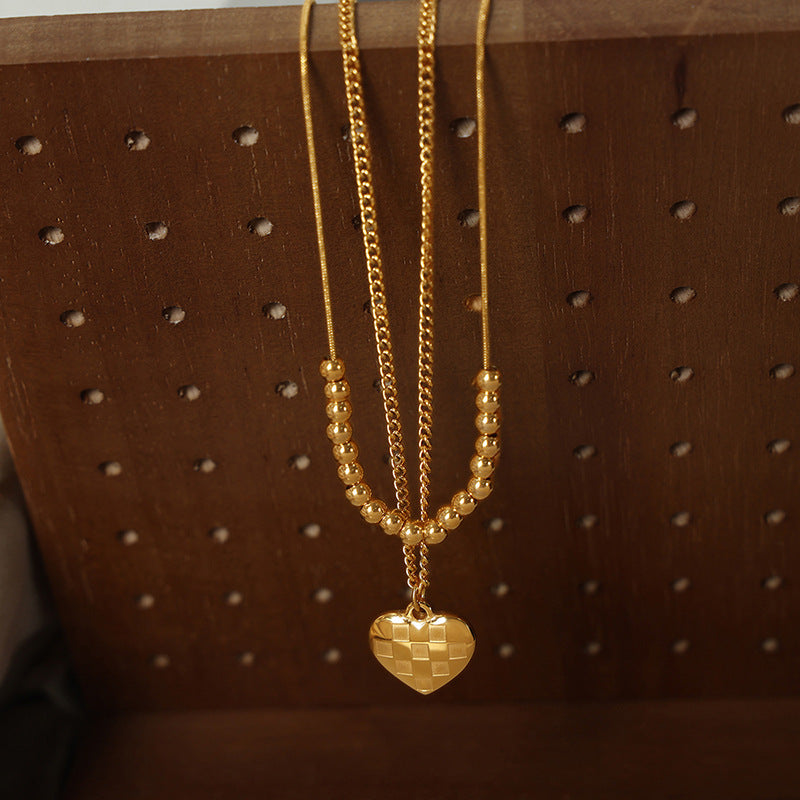 Fashion Versatile Double-Layer Titanium Steel Necklace