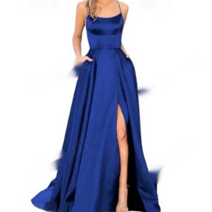 Fashion Long Slimming And Shoulder Hollow Party Dress