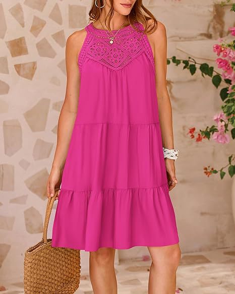 Fashion Halter Neck A-Line Dress