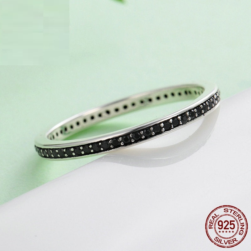 Fashion Black Zircon Ring