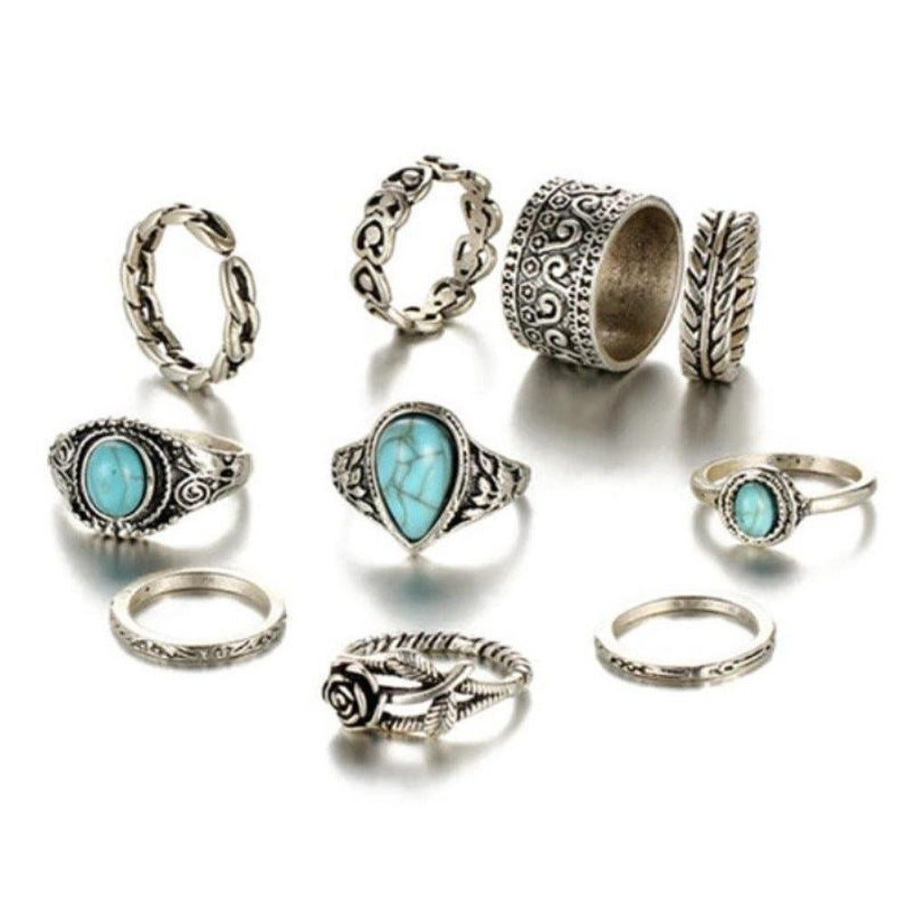 Fashion Turquoise Combination Rings