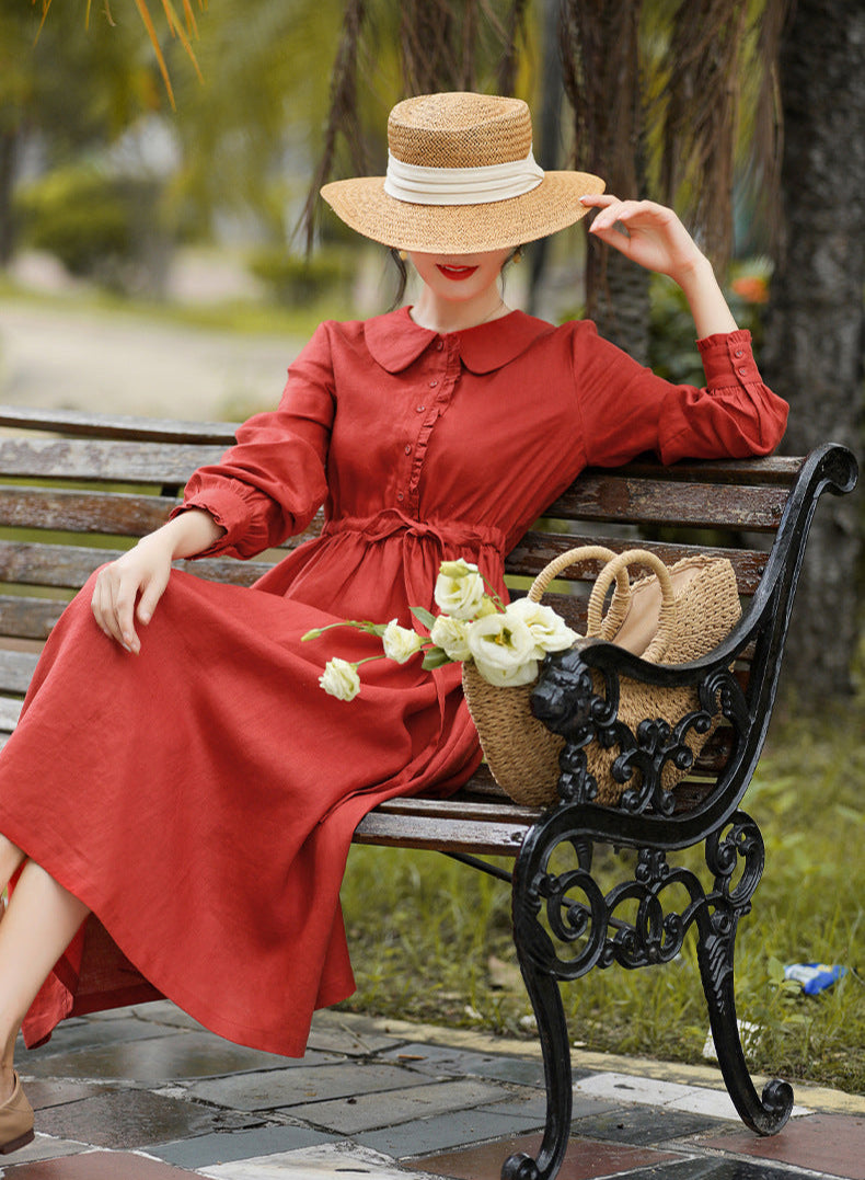 Fashion Ethnic Style Waist-Tight Dress