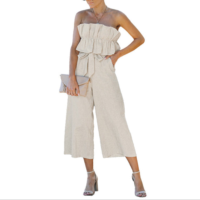 Fashion Pleated Ankle-Length Pants