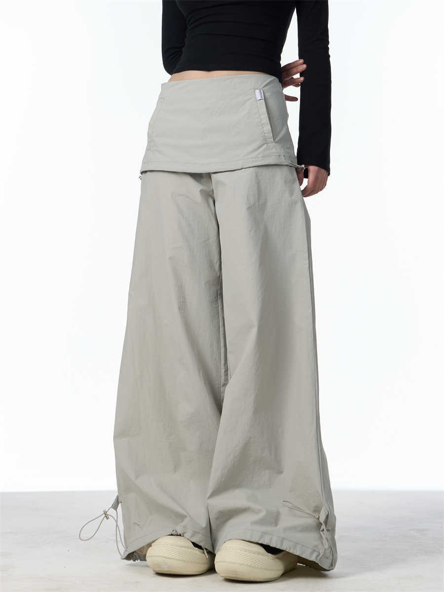Fashion Bandage Wide-Leg Casual Pants