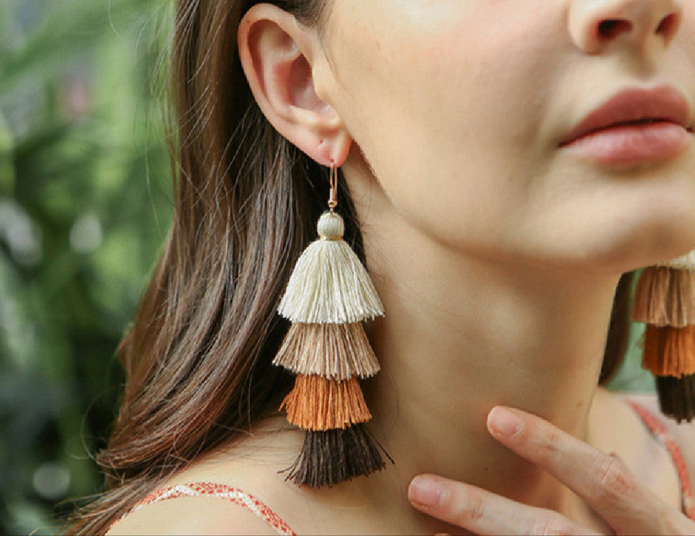 Fashion Multi-Layer Tassel Earrings