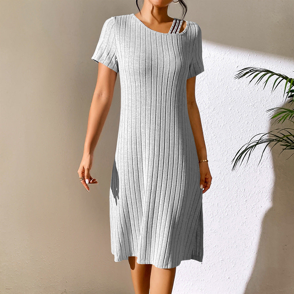 Fashion Cross Border Slit Hip Dress