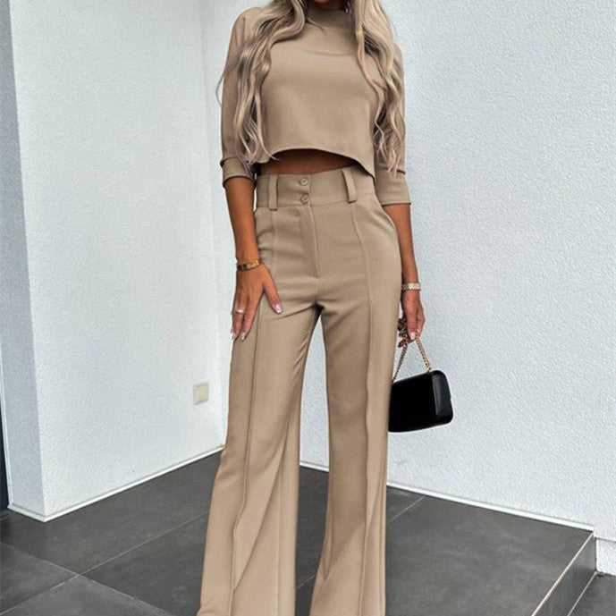 Fashion Nine-Quarter Sleeve Casual Set