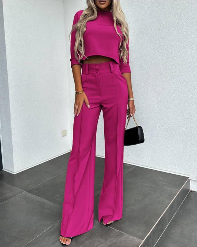 Fashion Nine-Quarter Sleeve Casual Set
