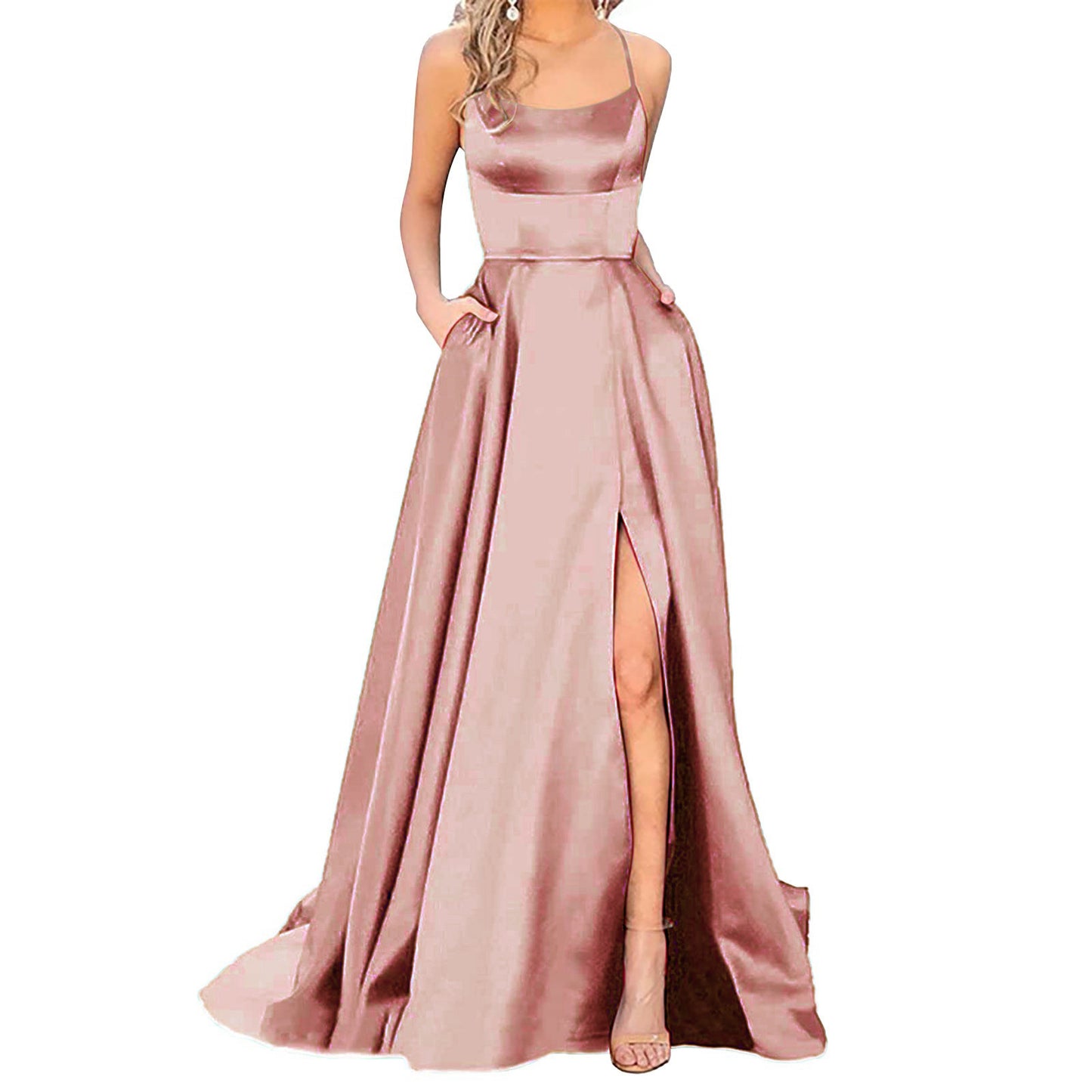 Fashion Long Slimming And Shoulder Hollow Party Dress