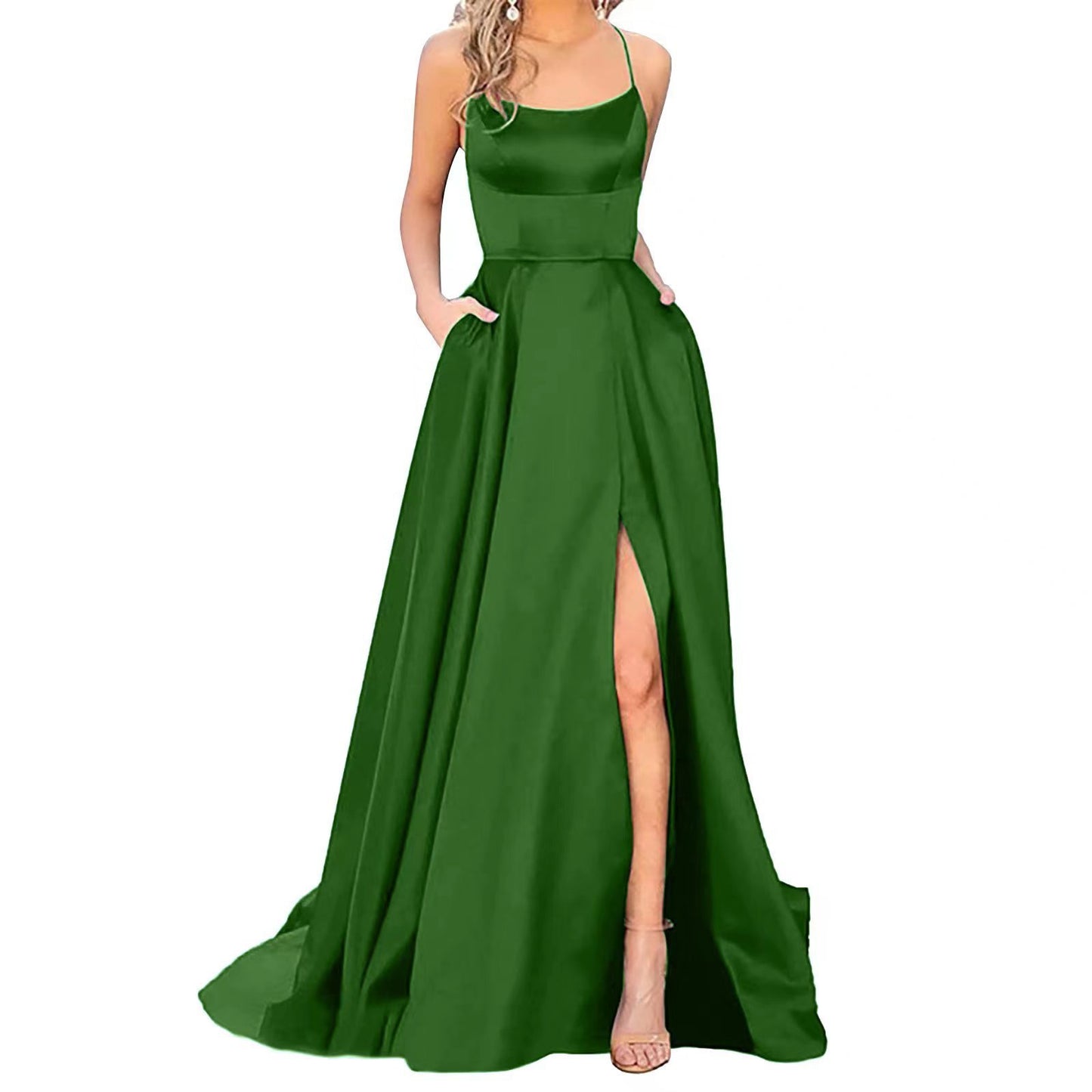 Fashion Long Slimming And Shoulder Hollow Party Dress