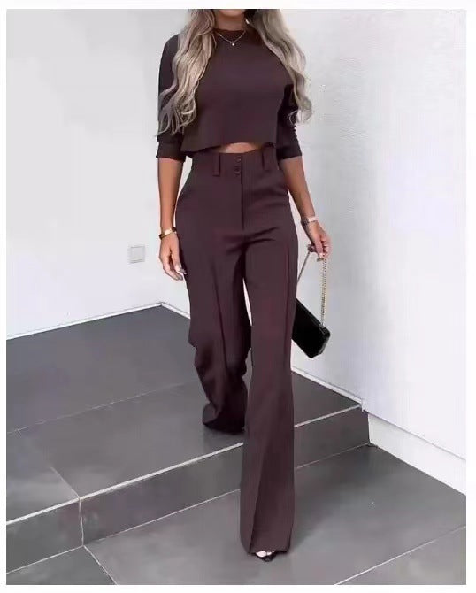Fashion Nine-Quarter Sleeve Casual Set