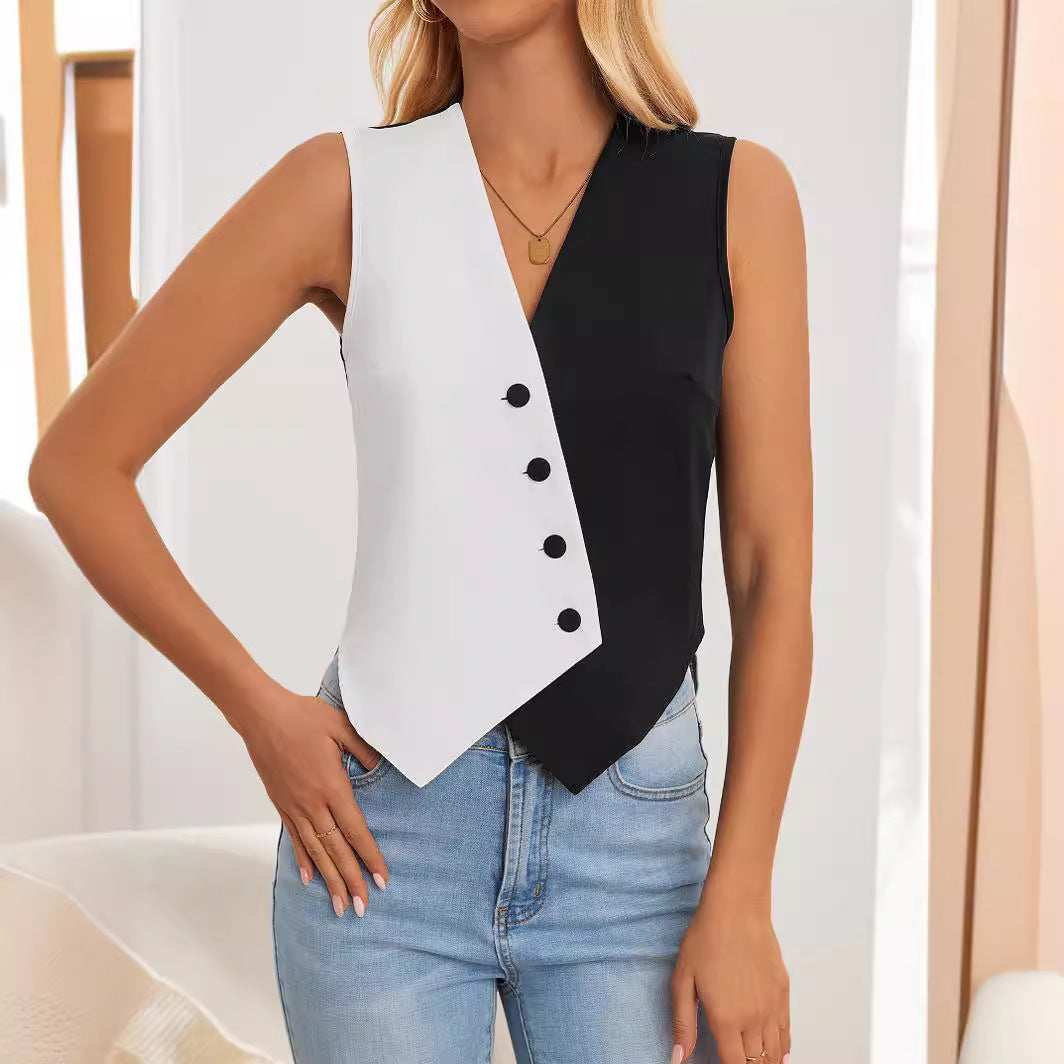 Fashion V-Neck Short Waistcoat Vest