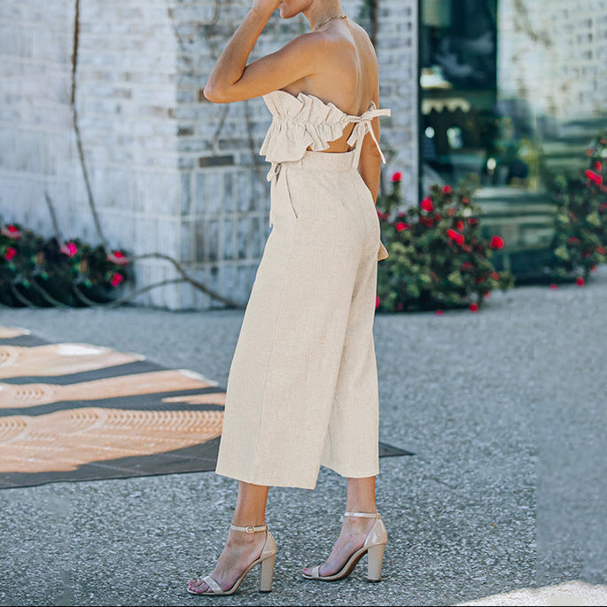 Fashion Pleated Ankle-Length Pants