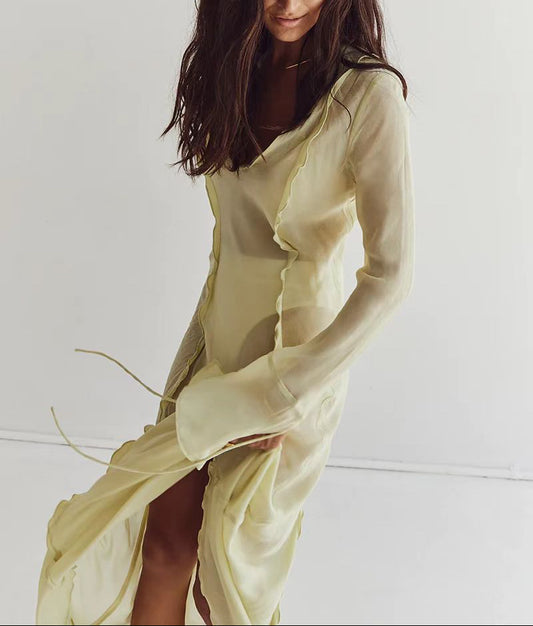 Elodie Sheer Layer Maxi Dress