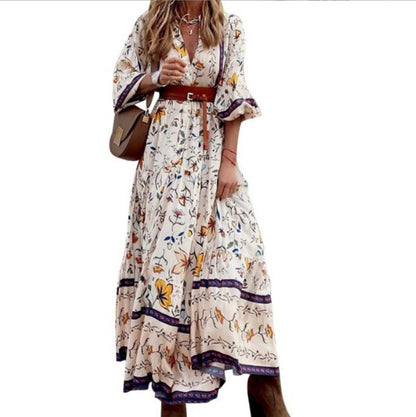 Fashion Bohemian Printed Long Dress