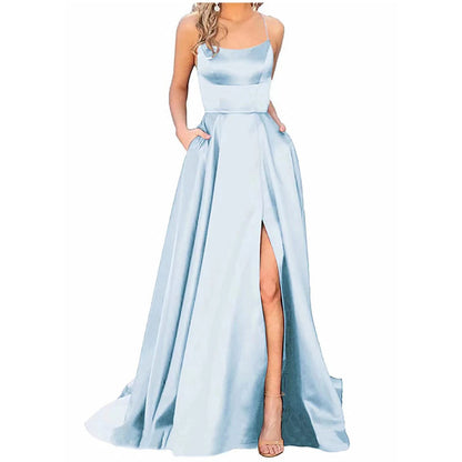 Fashion Long Slimming And Shoulder Hollow Party Dress