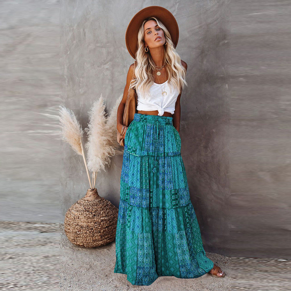 Fashion Bohemian Loose Long Skirt