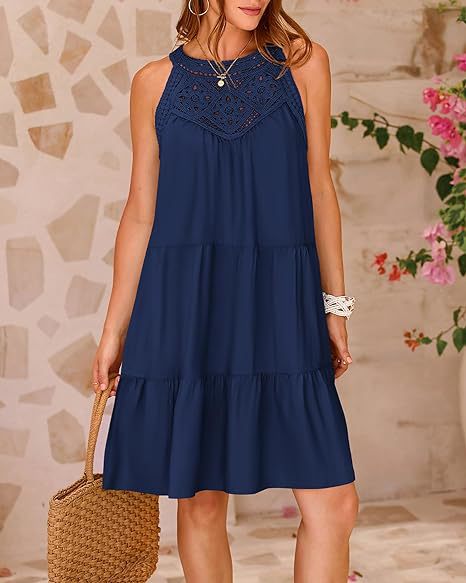 Fashion Halter-neck A-line Dress