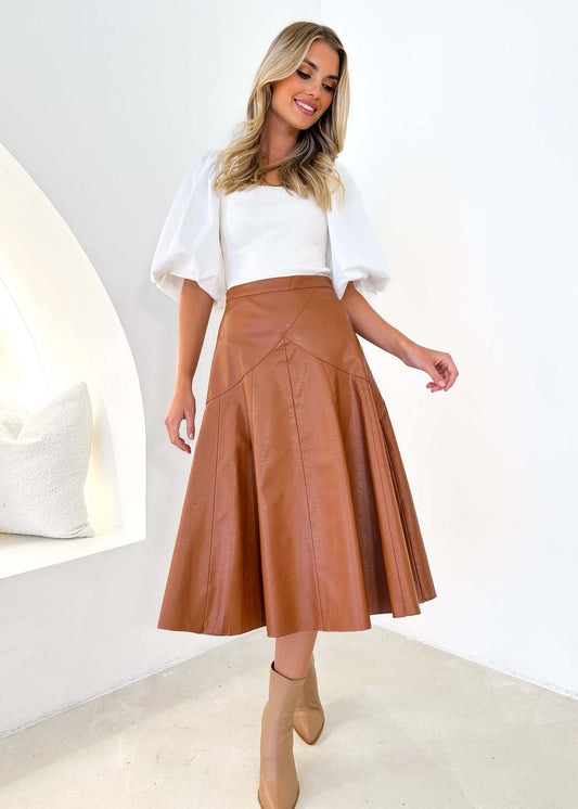 Fashion Mid Length Pleated Skirt