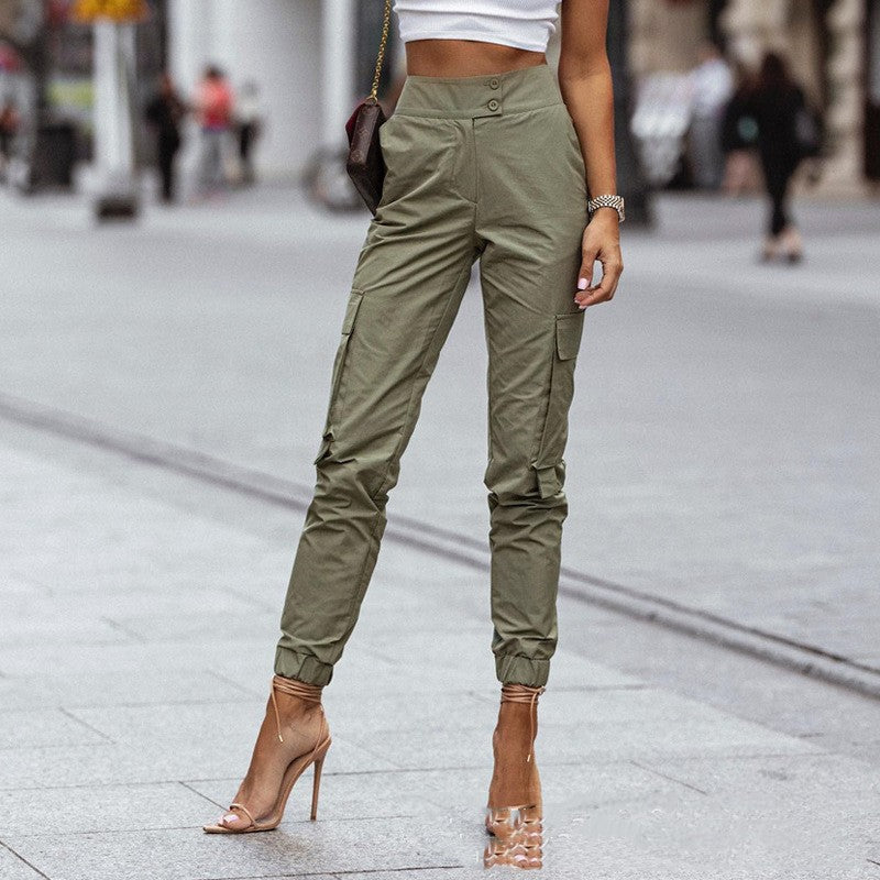 Fashion Army Green Working Pants