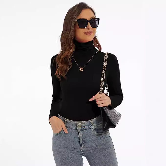 Fashion Slim-fit Turtleneck Elegant Shirt