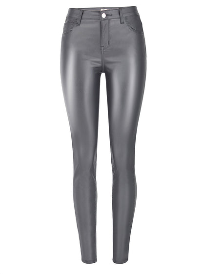 Fashion Body Leather Denim Pants