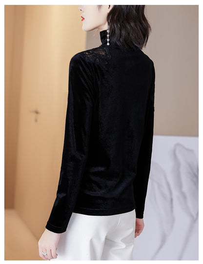 Fashion plus velvet base shirt