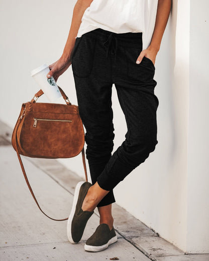 Fashion Lace-up slacks loose pants