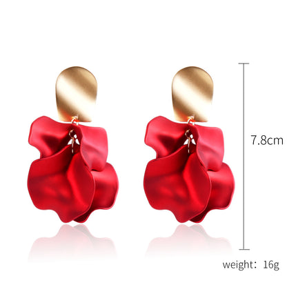 Fashion Exaggerated Flower Earrings