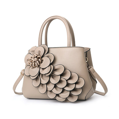 Fashion PU leather flower portable shoulder bag