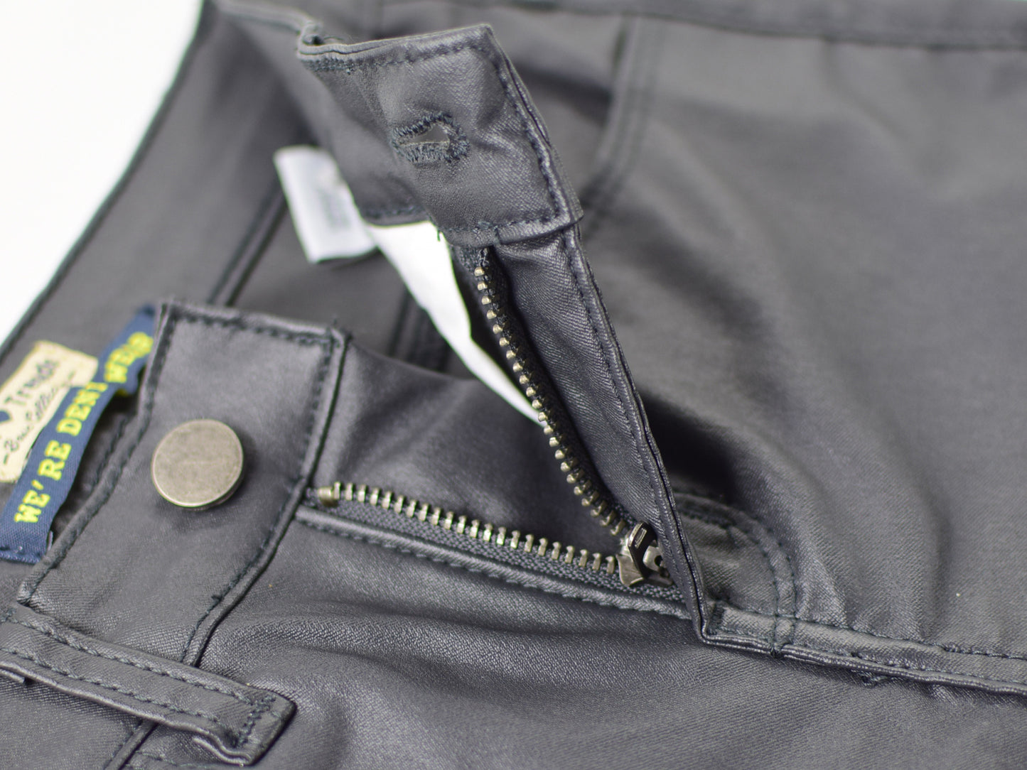 Fashion Body Leather Denim Pants