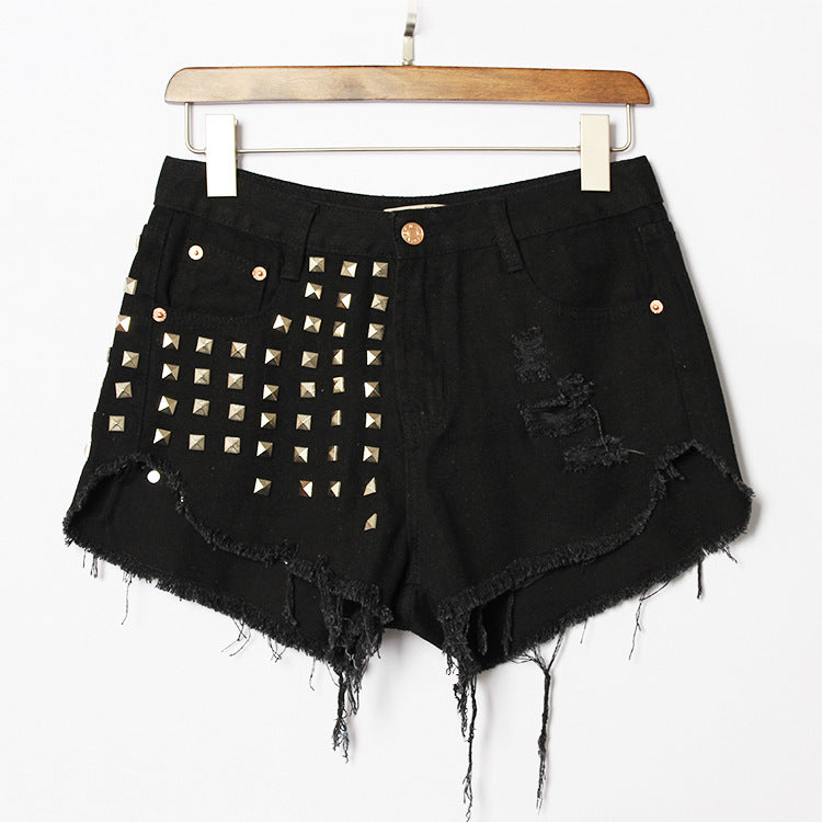 Fashion Denim high waist shorts