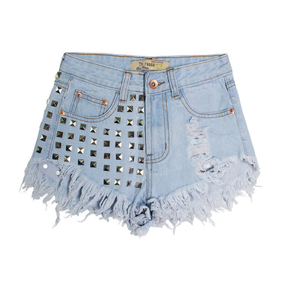 Fashion Denim high waist shorts