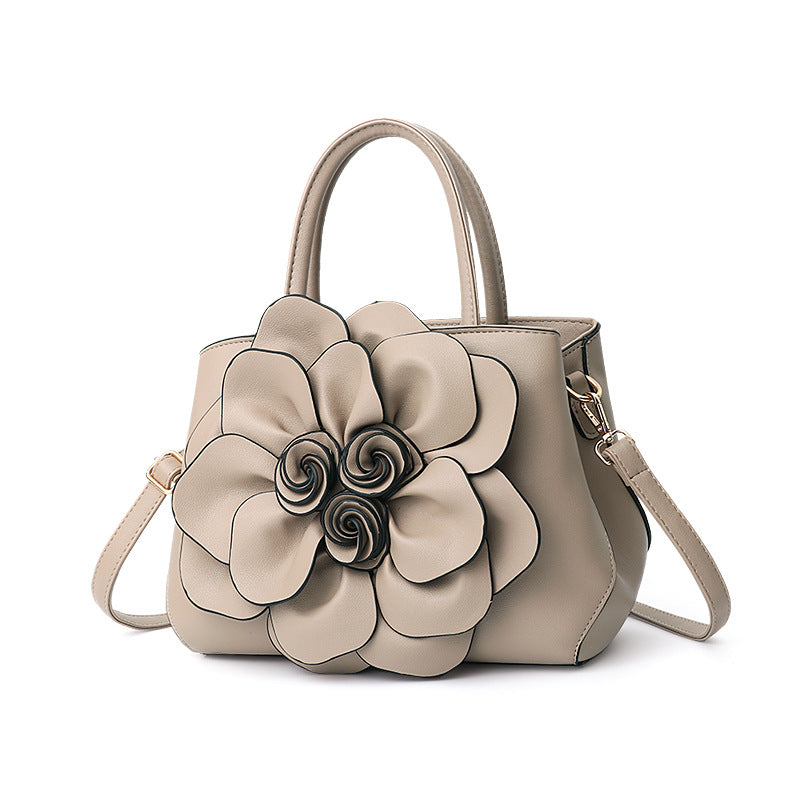 Fashion PU leather flower portable shoulder bag