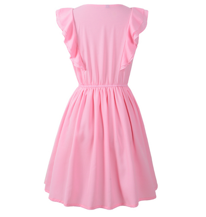 Fashion Ruffled Sleeveless Mini Dress