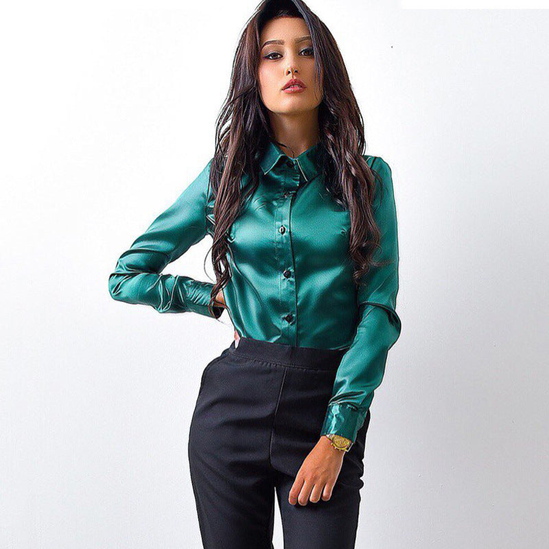 Fashion Long Sleeved Lapel Button Shirt