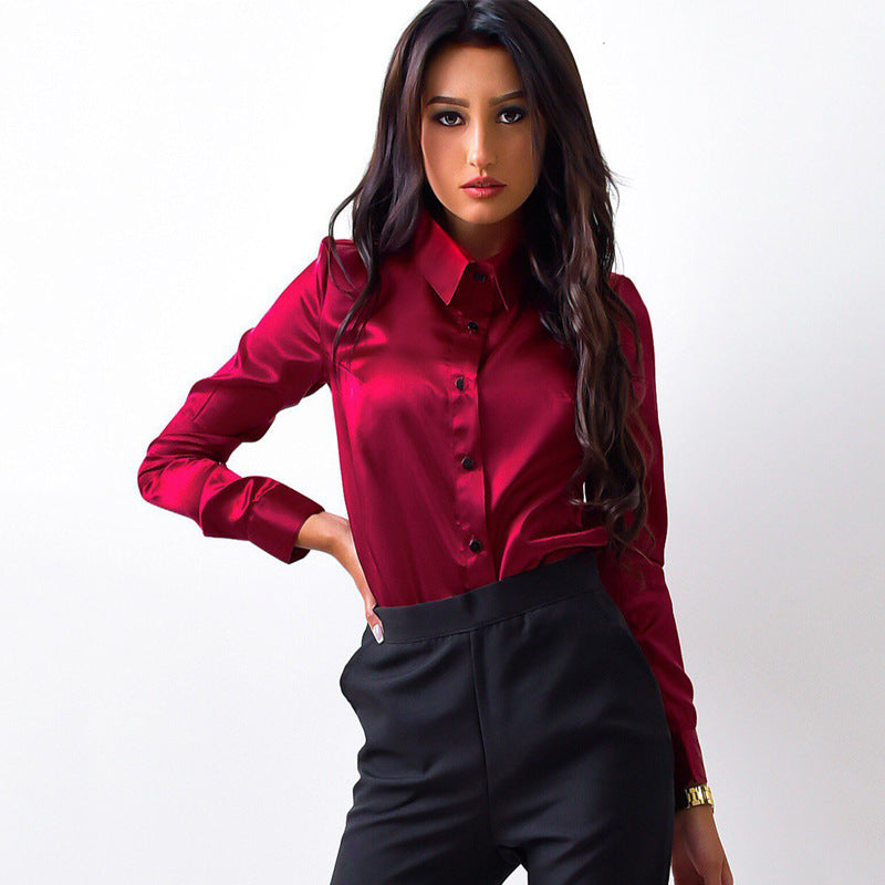 Fashion Long Sleeved Lapel Button Shirt