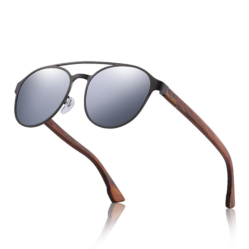 Fashion Polarized Wooden Sun Glasses