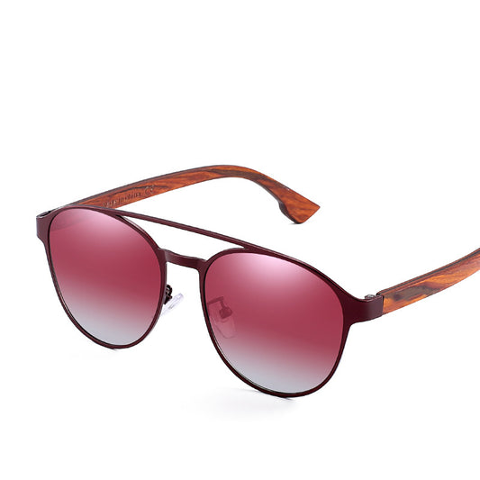 Fashion Polarized Wooden Sun Glasses