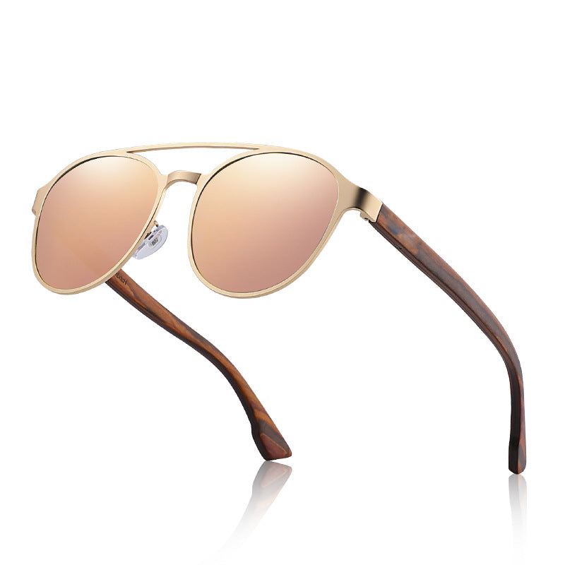 Fashion Polarized Wooden Sun Glasses