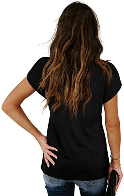 Fashion Petal-Sleeved T-Shirt