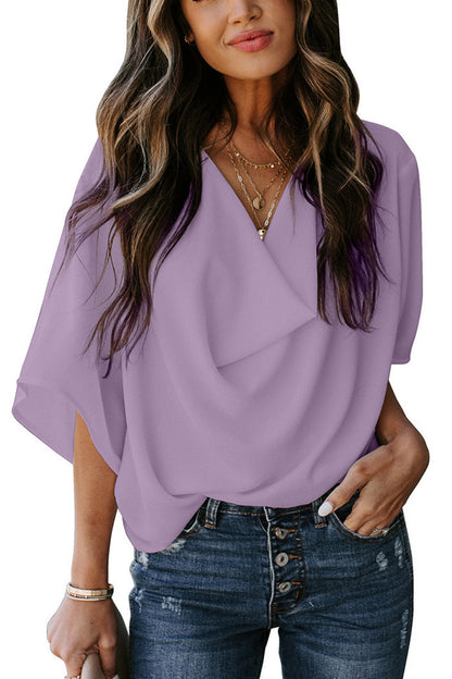 Fashion Loose V-neck Casual Shirt