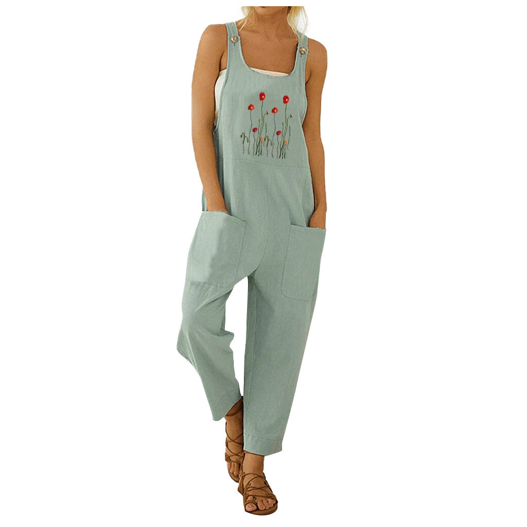 Fashion Embroidered Jumpsuits