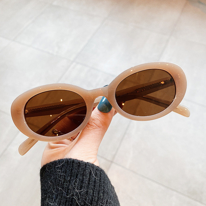 Fashion Small Oval Frame Sunglasses