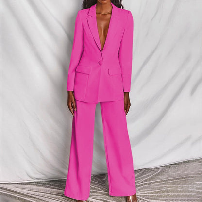 Fashion Business Long Sleeve Pants Suit