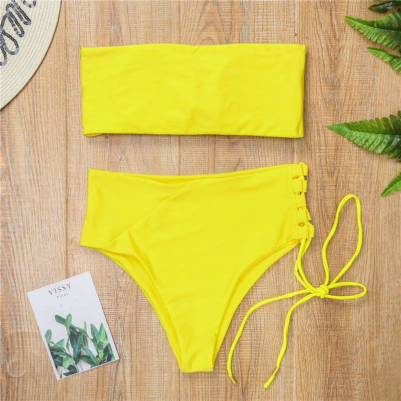 Fashion Split High Waist Bikini