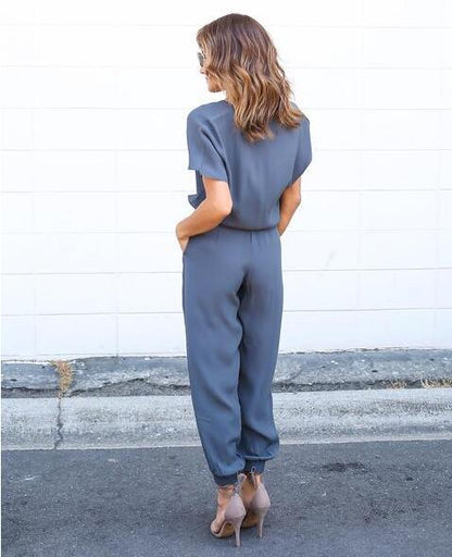 Fashion Solid color Harem Pants Jumpsuits