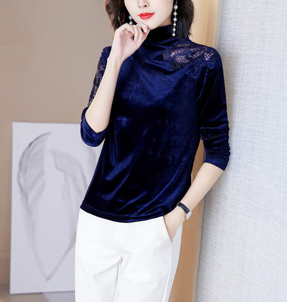 Fashion plus velvet base shirt