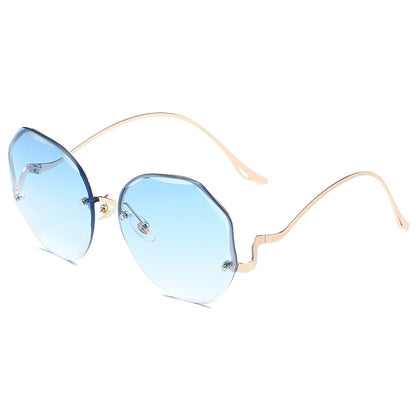 Fashion Irregular Rimless Sunglasses