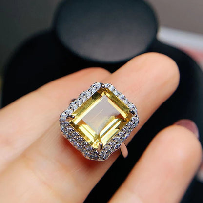 Fashion Citrine Gold Plated Ring